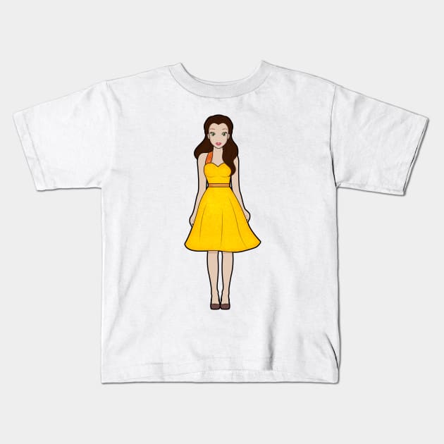 Modern Belle Tooniefied Kids T-Shirt by Tooniefied